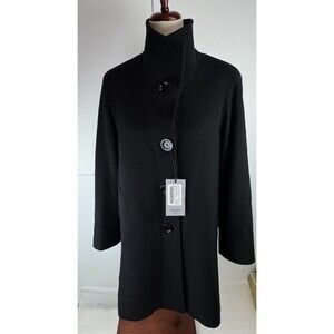 Cinzia Rocca Due Black Wool Blend Coat Size: 4